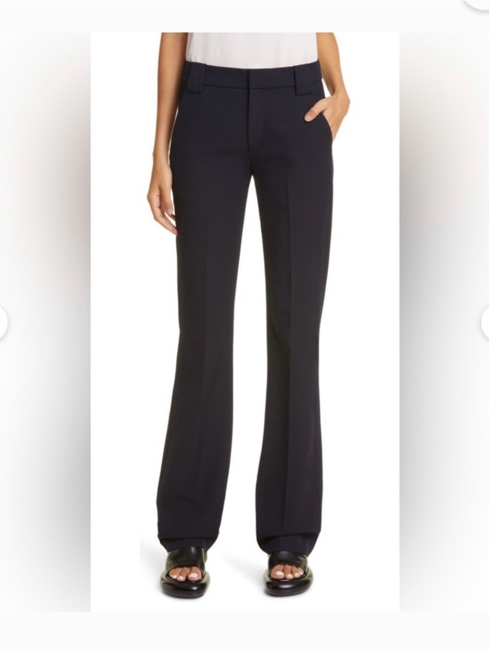 A.L.C. Sophie Black Boot-Cut Tailored Pants